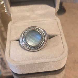 John Hardy Batu Bedeg Sterling and Blue Topaz Ring